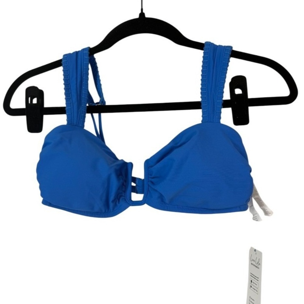 Cupshe 2 Piece Bikini Set Royal Blue U-Wire Top Tropical Floral Bottom S NWT - Picture 5 of 11